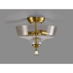 NLK16569 Tabion 2 Light Ceiling Light Satin Gold Clear