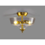 NLK16569 Tabion 2 Light Ceiling Light Satin Gold Clear