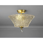 NLK16579 Tabion 2 Light Ceiling Light Satin Gold Clear