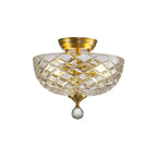 NLK16589 Tabion 2 Light Ceiling Light Satin Gold Clear