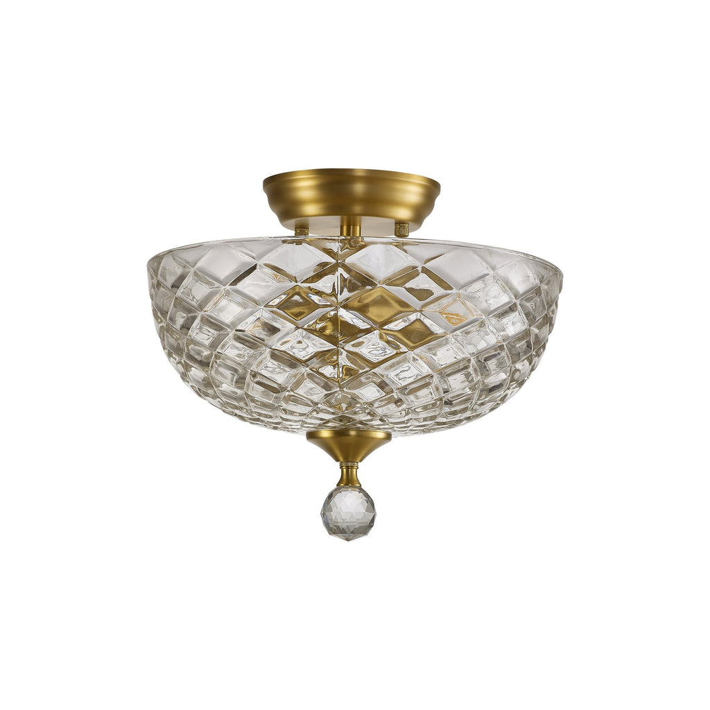 NLK16589 Tabion 2 Light Ceiling Light Satin Gold Clear