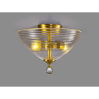 NLK16599 Tabion 2 Light Ceiling Light Satin Gold Clear