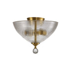 NLK16599 Tabion 2 Light Ceiling Light Satin Gold Clear
