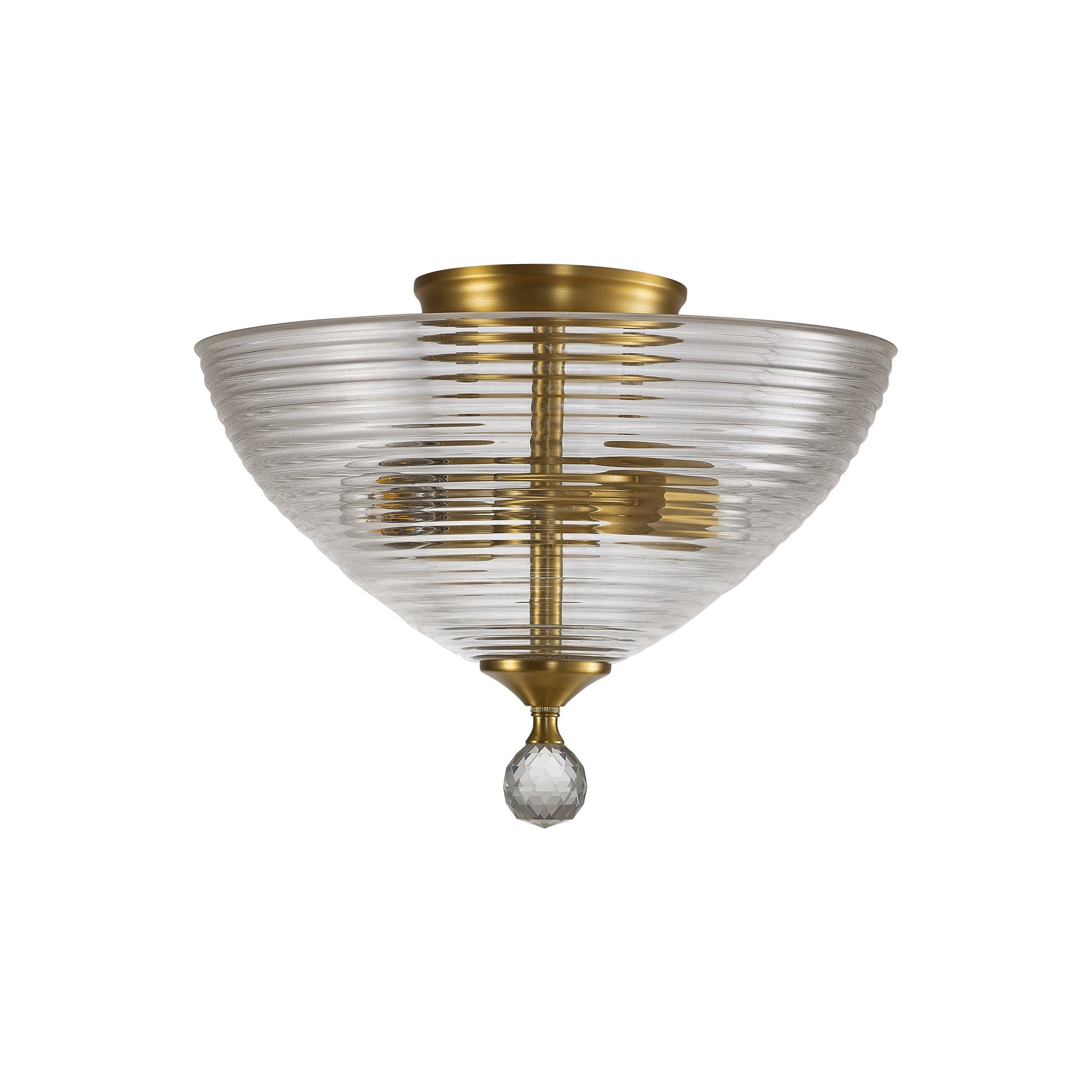 NLK16599 Tabion 2 Light Ceiling Light Satin Gold Clear