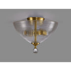 NLK16599 Tabion 2 Light Ceiling Light Satin Gold Clear