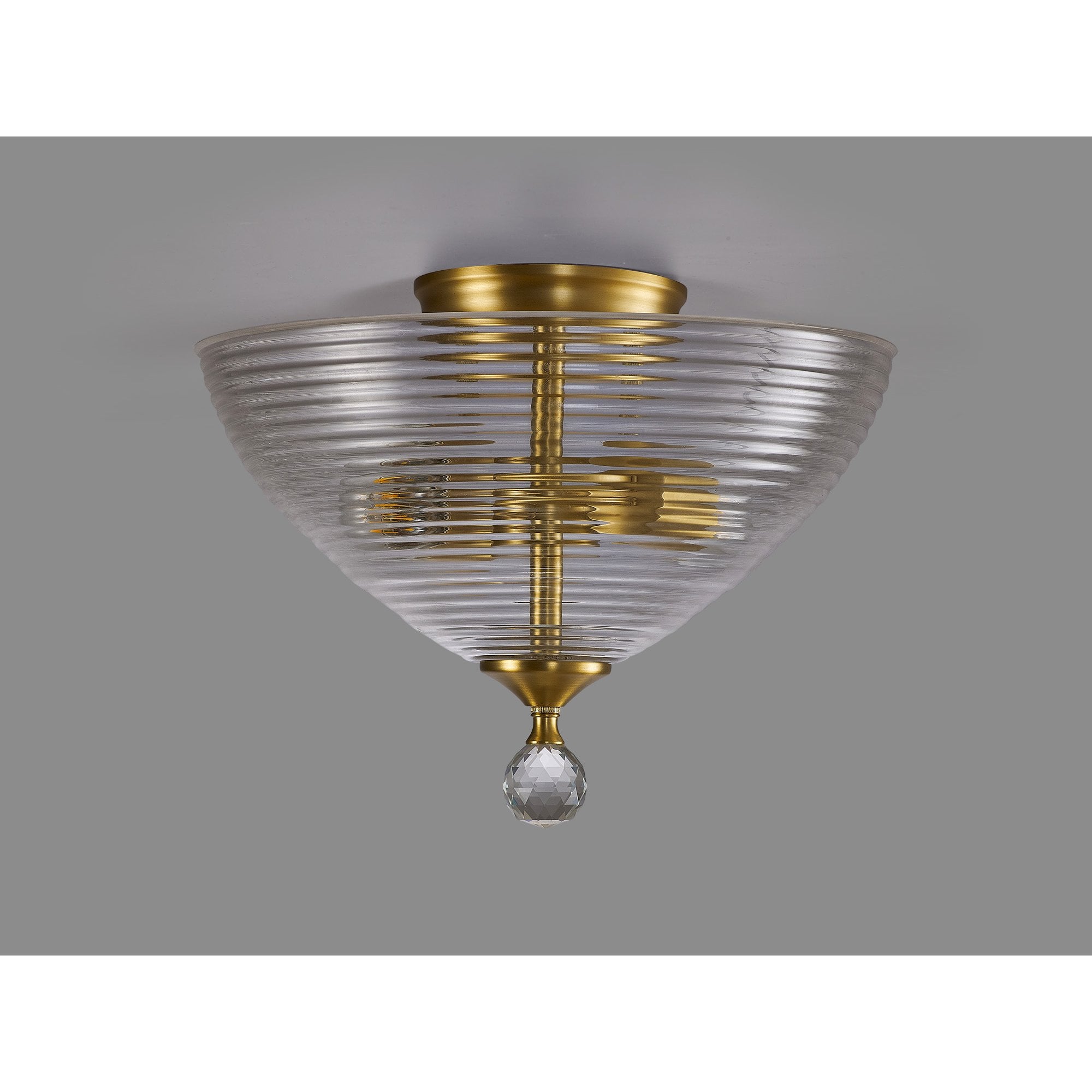 NLK16599 Tabion 2 Light Ceiling Light Satin Gold Clear