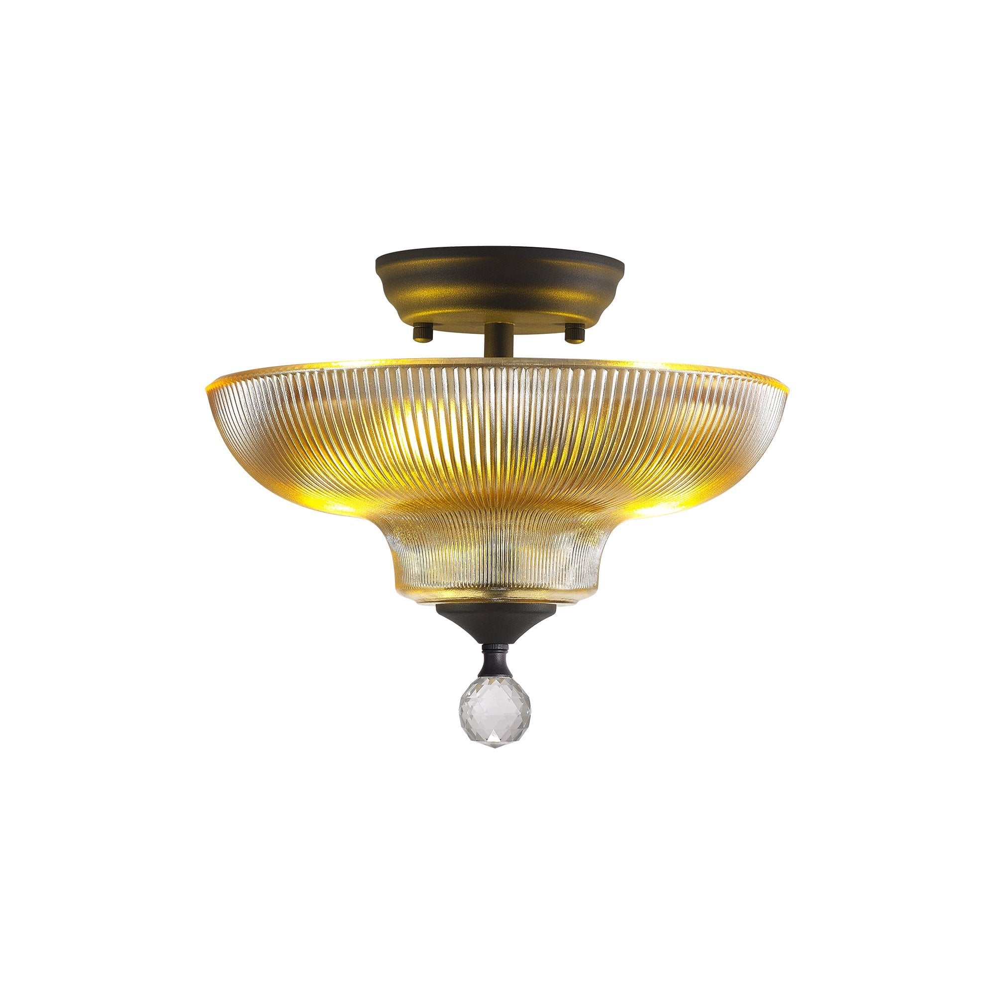 NLK16609 Tabion 2 Light Ceiling Light Graphite Amber