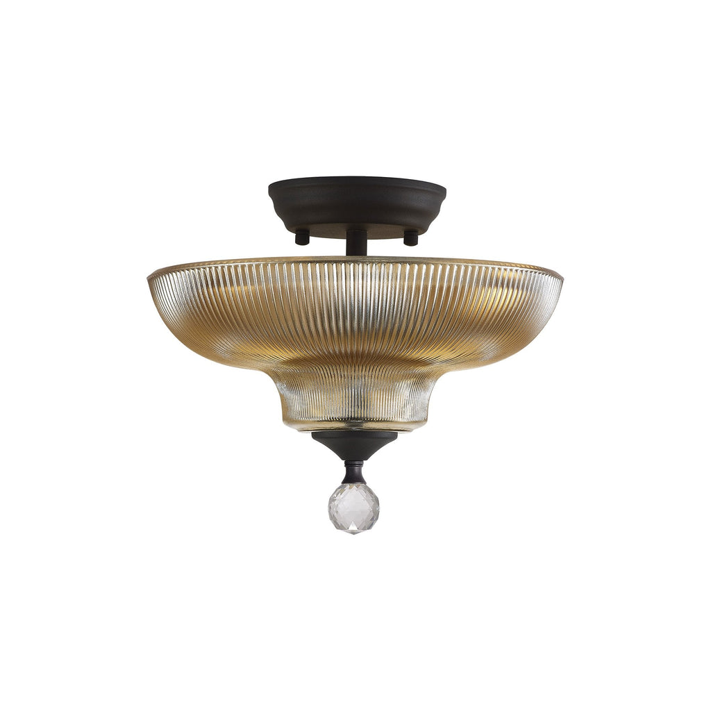 NLK16609 Tabion 2 Light Ceiling Light Graphite Amber