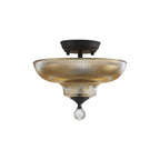 NLK16609 Tabion 2 Light Ceiling Light Graphite Amber