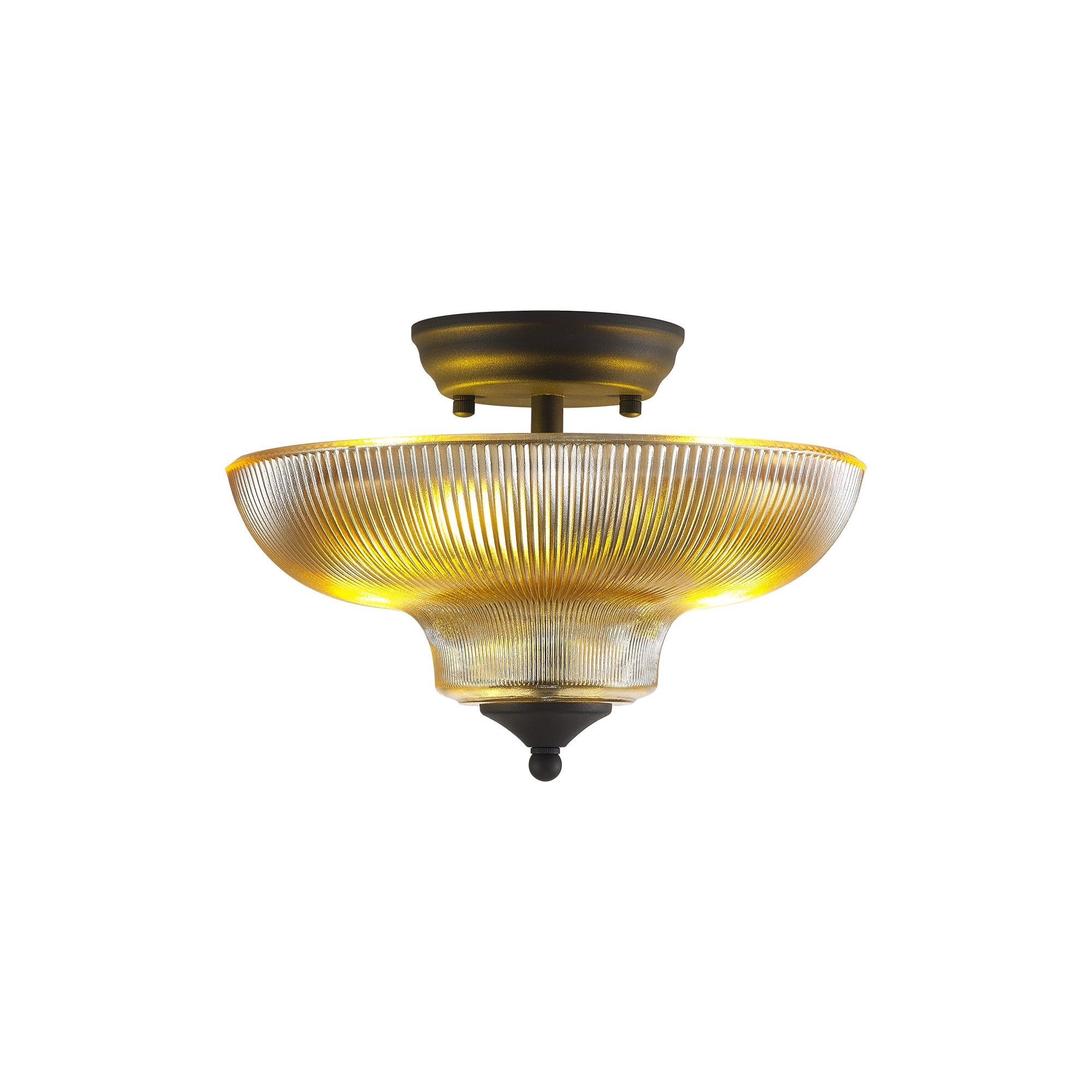 NLK16609 Tabion 2 Light Ceiling Light Graphite Amber