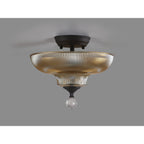 NLK16609 Tabion 2 Light Ceiling Light Graphite Amber