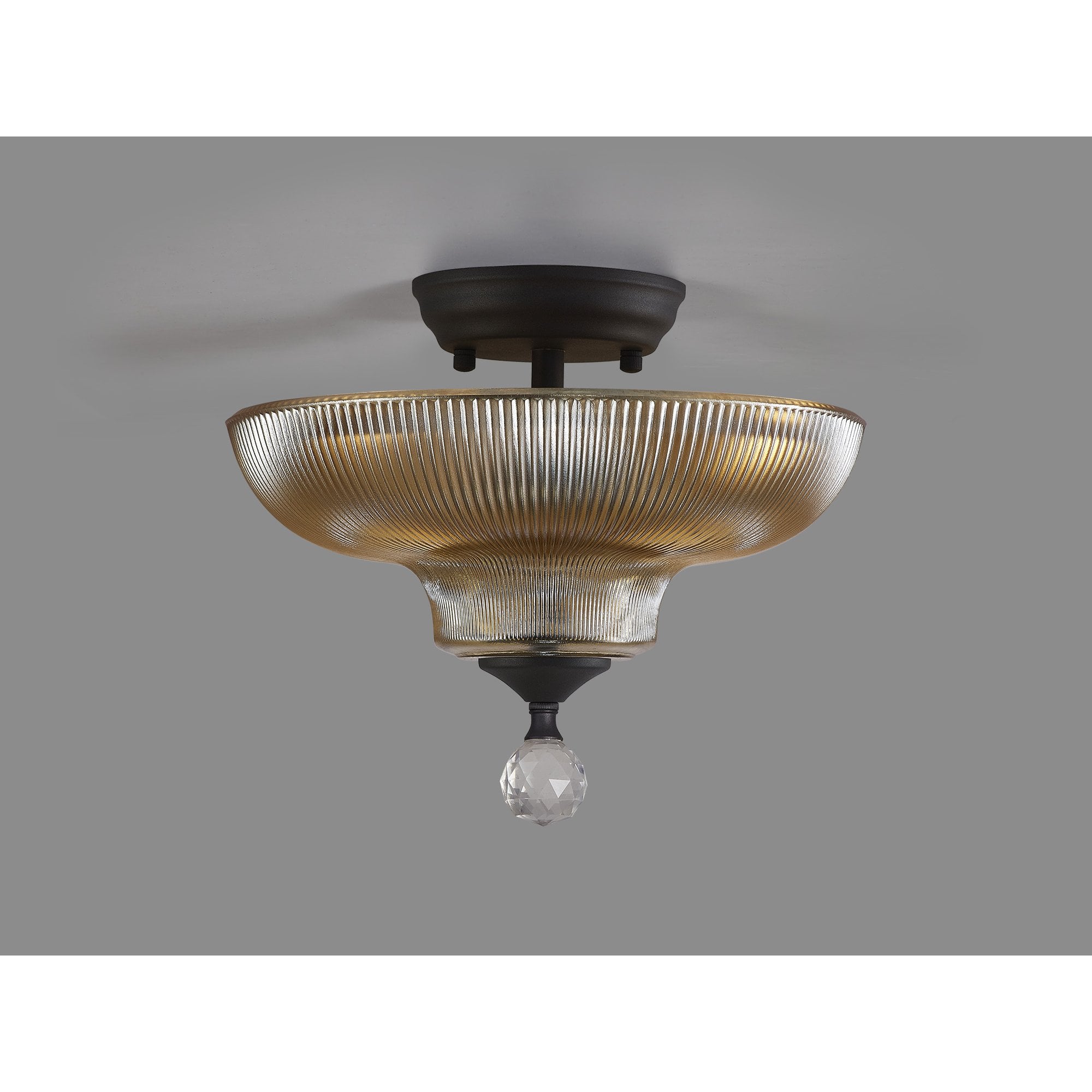 NLK16609 Tabion 2 Light Ceiling Light Graphite Amber