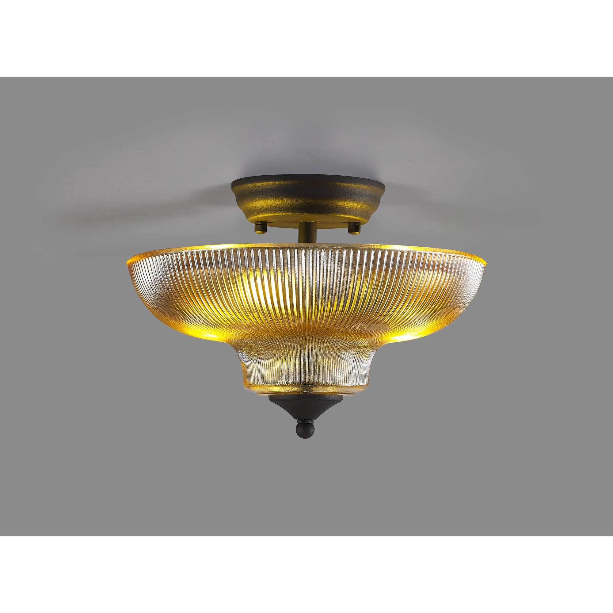 NLK16609 Tabion 2 Light Ceiling Light Graphite Amber