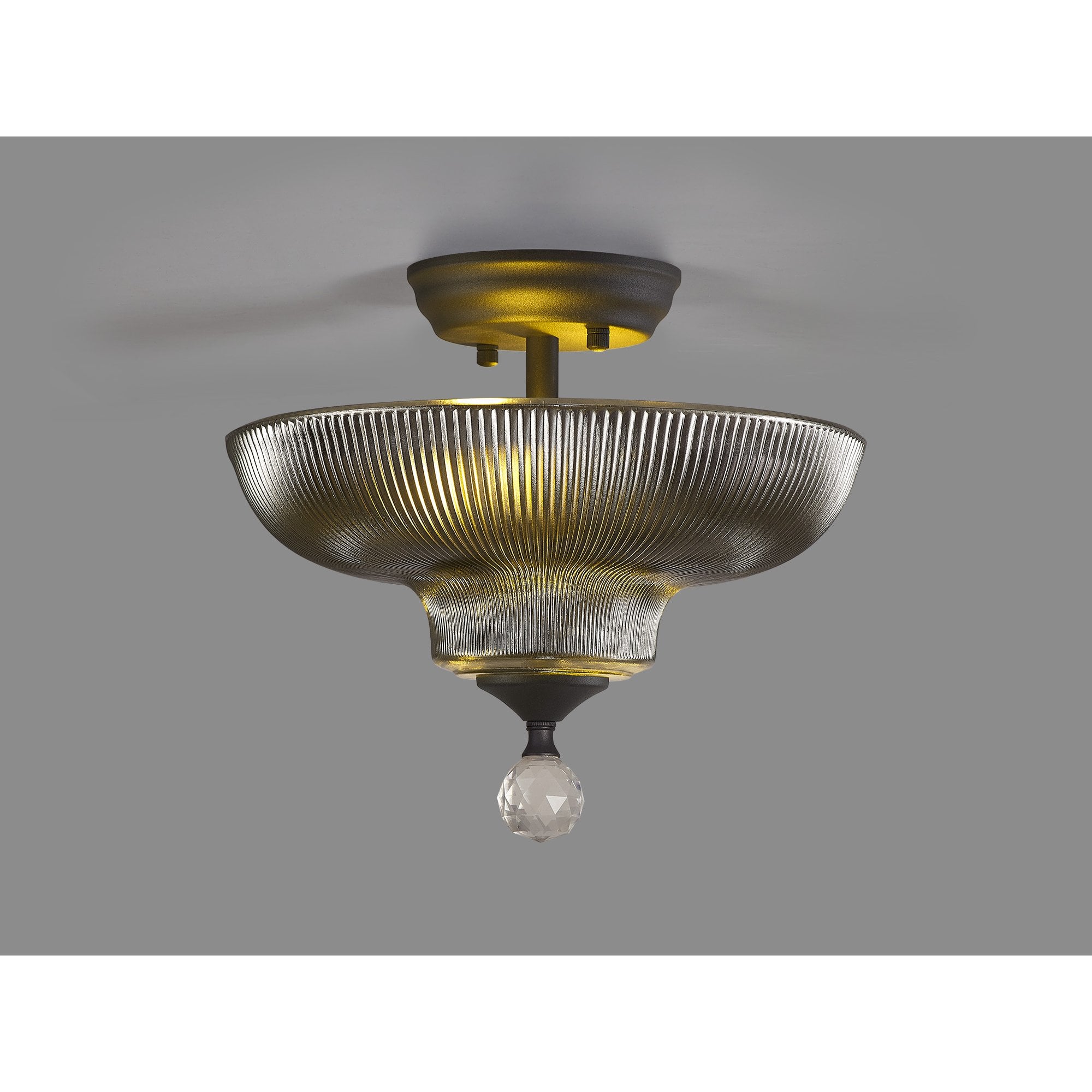NLK16619 Tabion 2 Light Ceiling Light Graphite Smoked