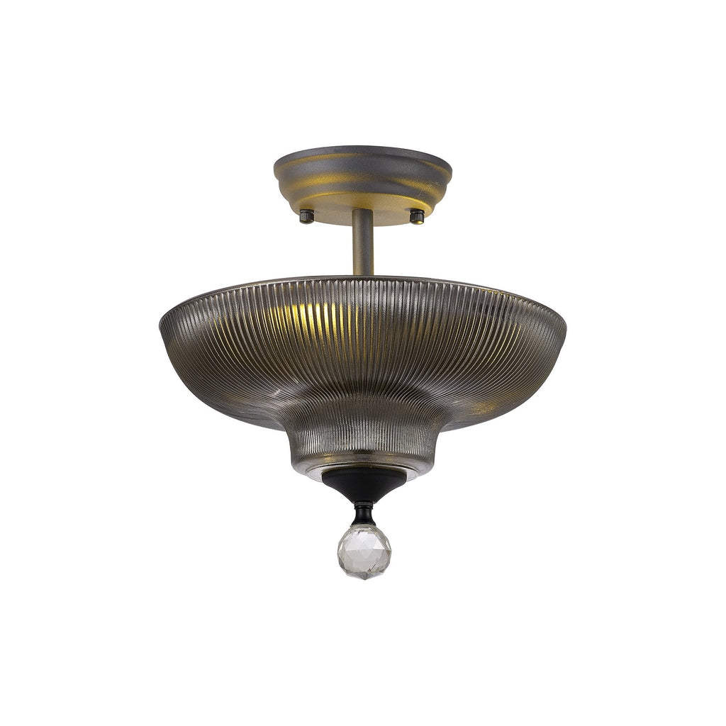 NLK16619 Tabion 2 Light Ceiling Light Graphite Smoked