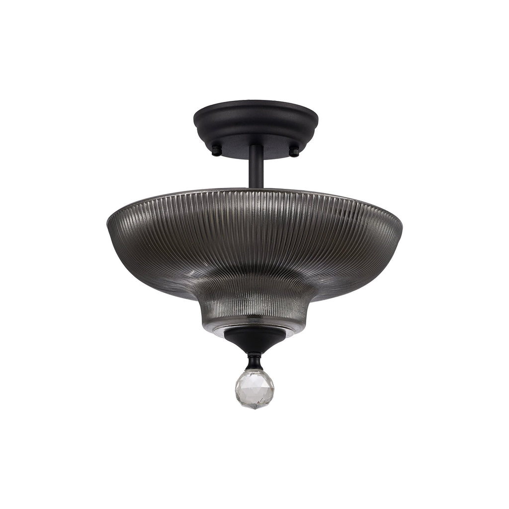 NLK16619 Tabion 2 Light Ceiling Light Graphite Smoked