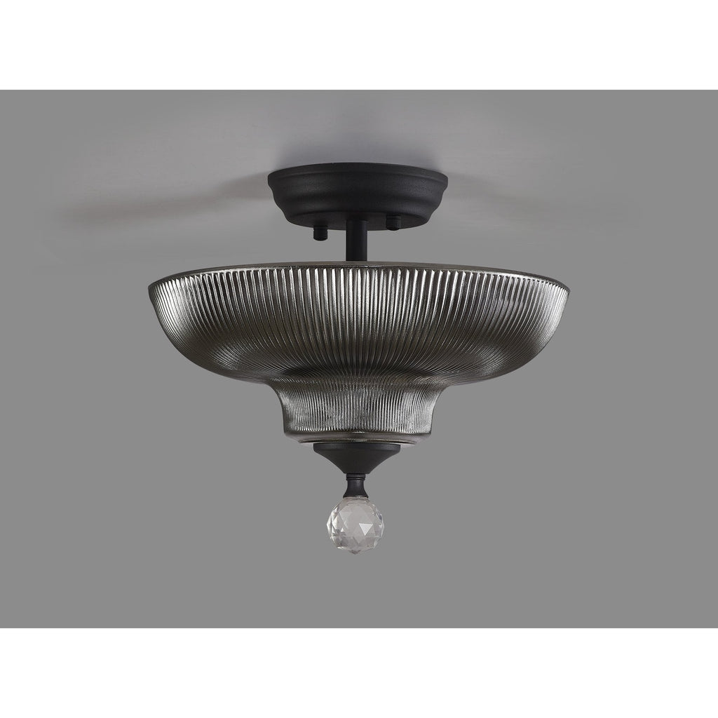NLK16619 Tabion 2 Light Ceiling Light Graphite Smoked