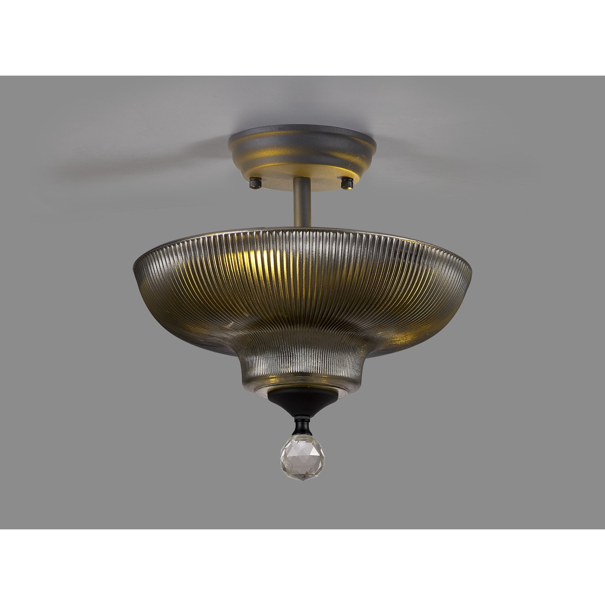 NLK16619 Tabion 2 Light Ceiling Light Graphite Smoked