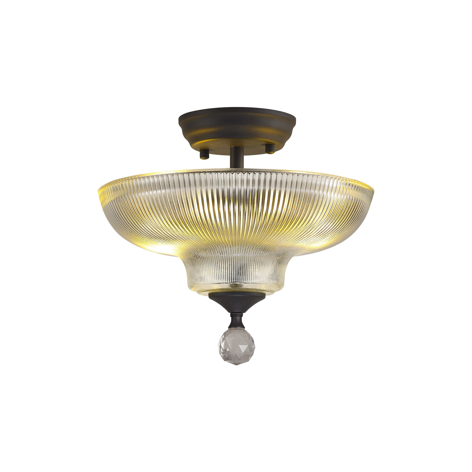NLK16629 Tabion 2 Light Ceiling Light Graphite Clear