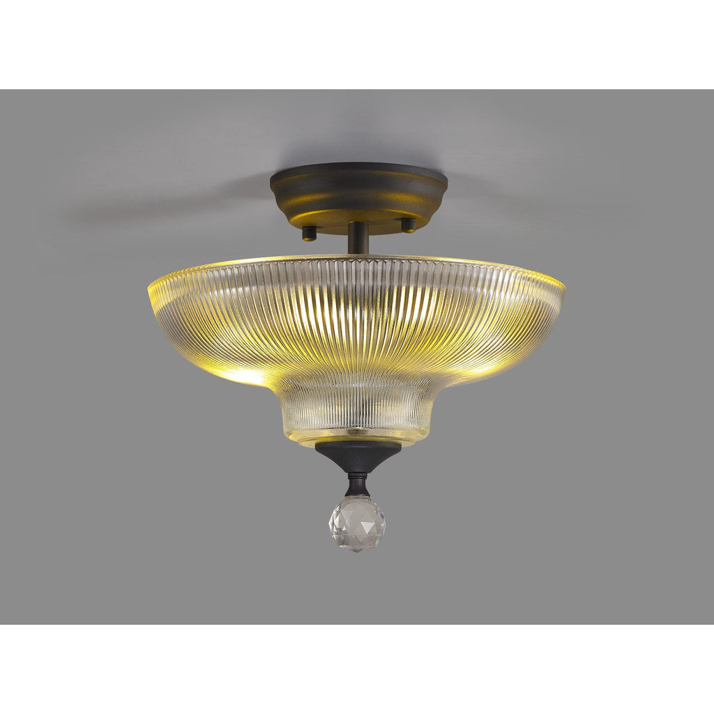 NLK16629 Tabion 2 Light Ceiling Light Graphite Clear