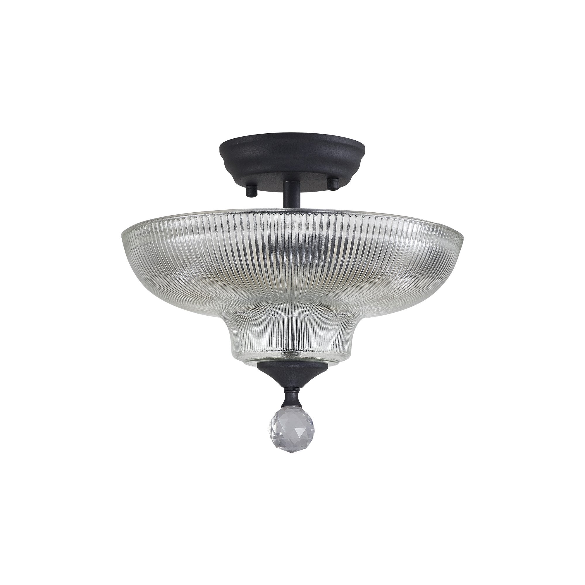 NLK16629 Tabion 2 Light Ceiling Light Graphite Clear