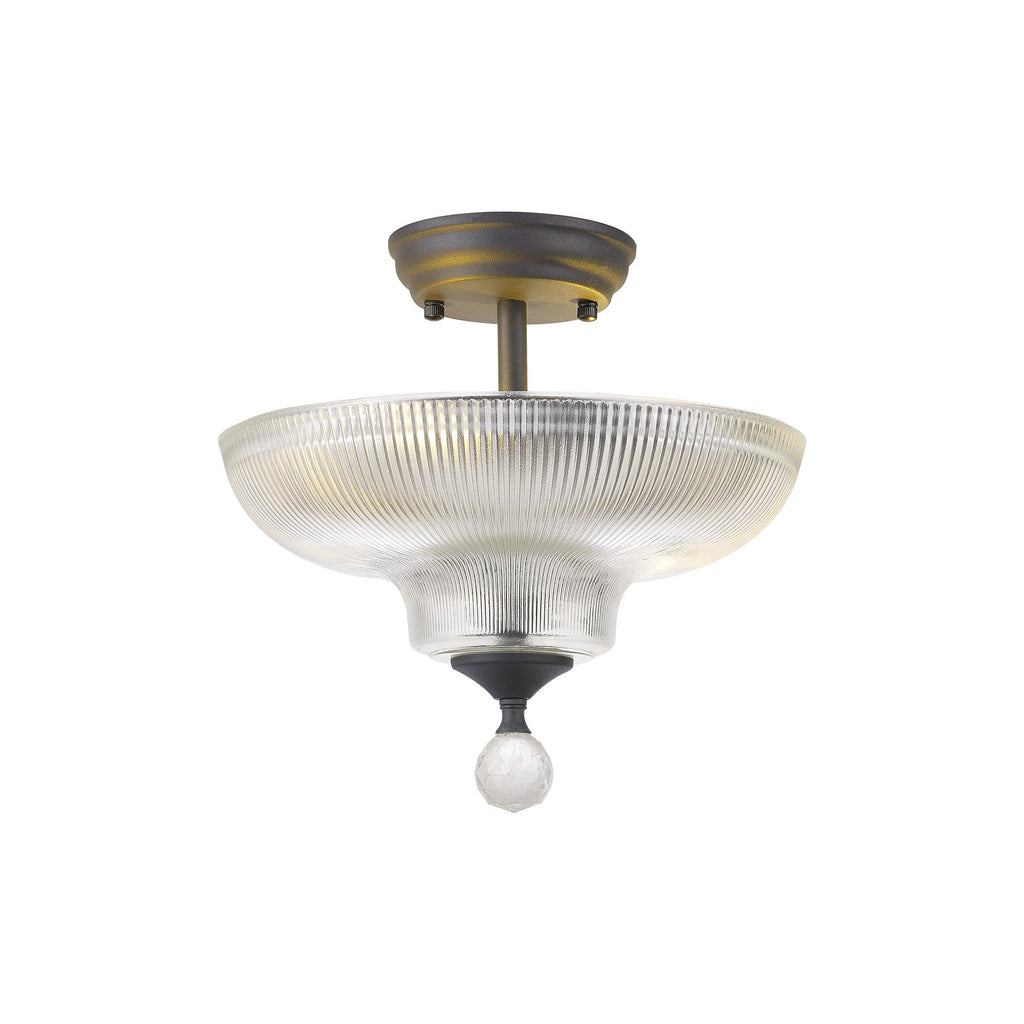NLK16629 Tabion 2 Light Ceiling Light Graphite Clear