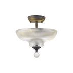 NLK16629 Tabion 2 Light Ceiling Light Graphite Clear