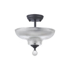 NLK16629 Tabion 2 Light Ceiling Light Graphite Clear