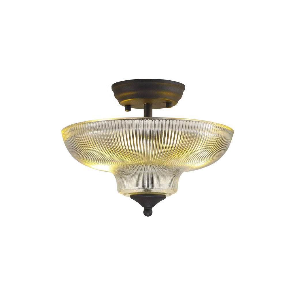 NLK16629 Tabion 2 Light Ceiling Light Graphite Clear