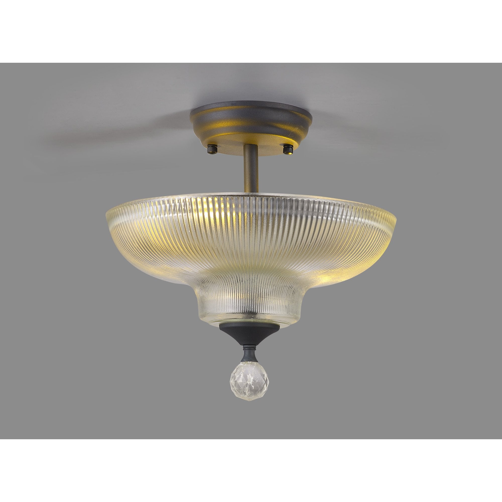 NLK16629 Tabion 2 Light Ceiling Light Graphite Clear