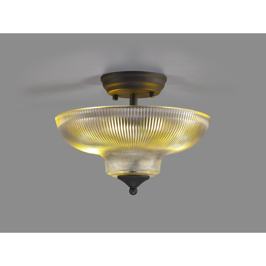 NLK16629 Tabion 2 Light Ceiling Light Graphite Clear