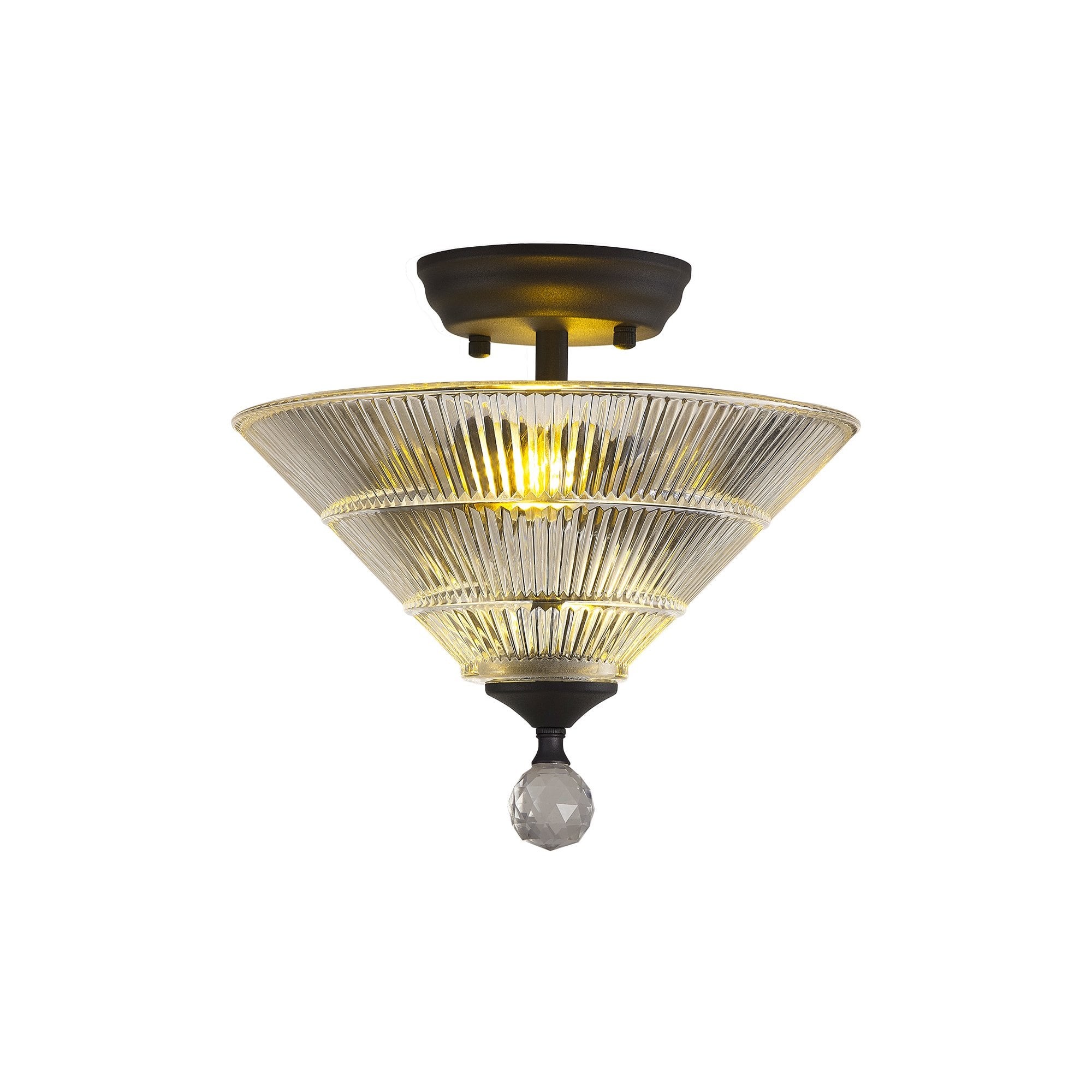 NLK16639 Tabion 2 Light Ceiling Light Graphite Clear