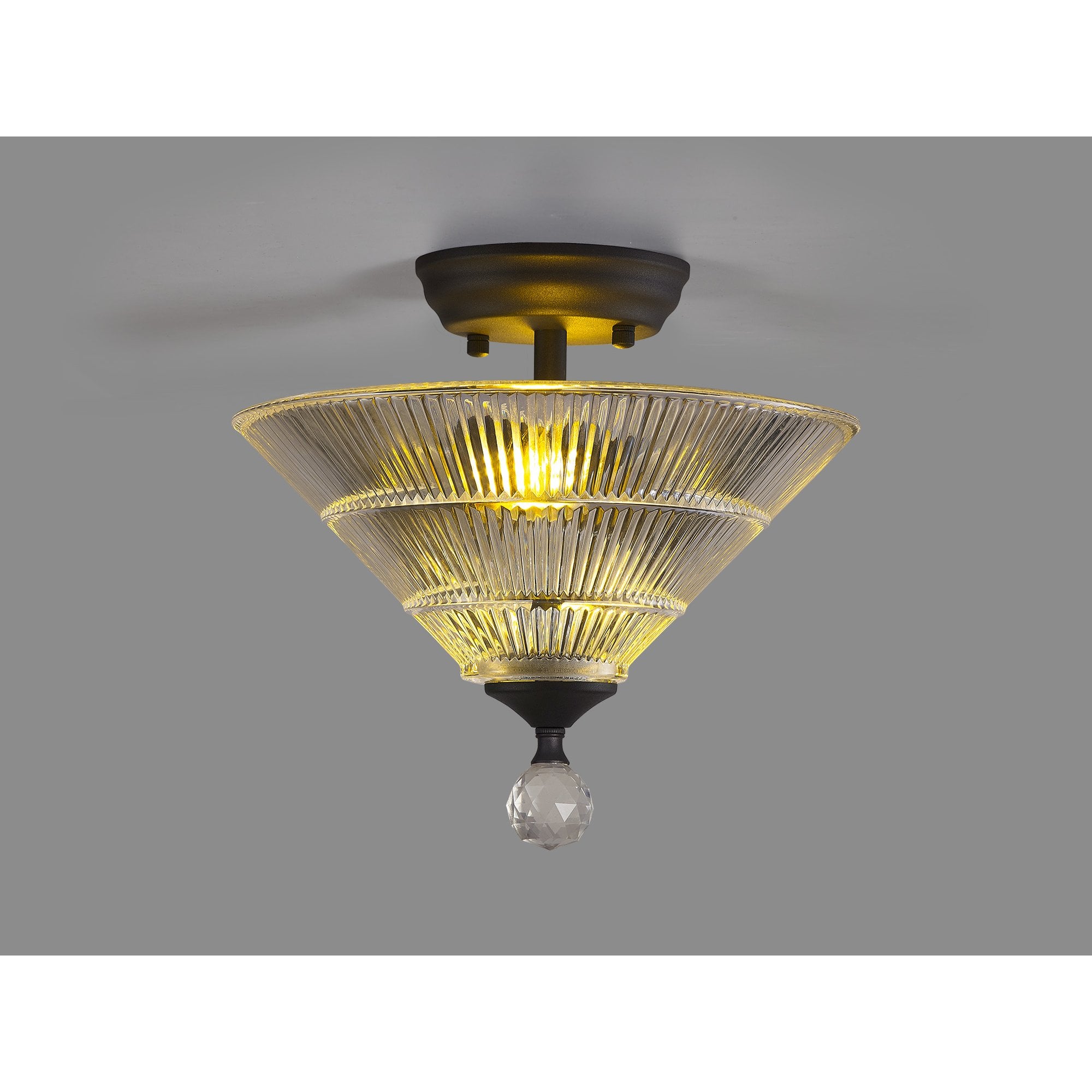 NLK16639 Tabion 2 Light Ceiling Light Graphite Clear