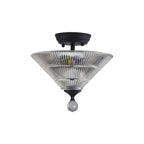 NLK16639 Tabion 2 Light Ceiling Light Graphite Clear