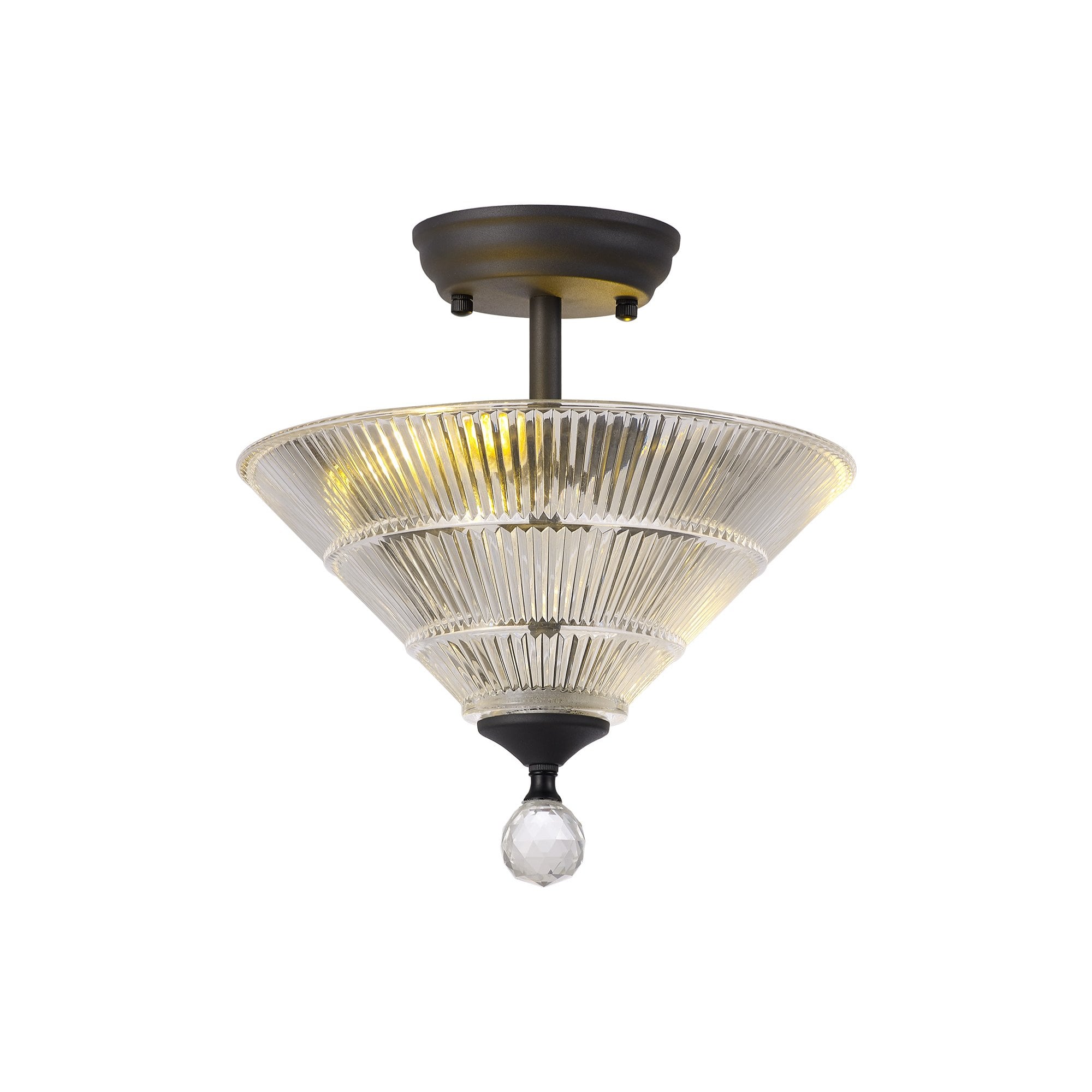NLK16639 Tabion 2 Light Ceiling Light Graphite Clear