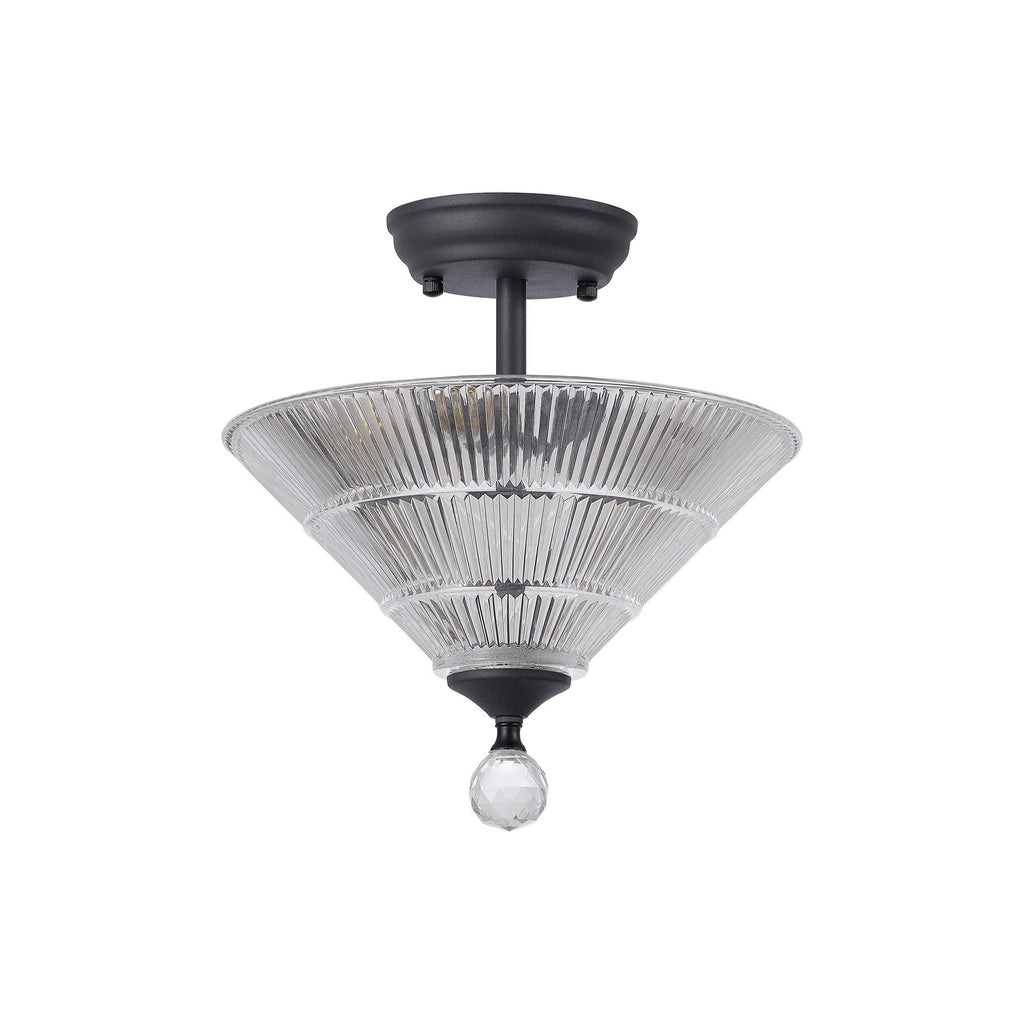 NLK16639 Tabion 2 Light Ceiling Light Graphite Clear