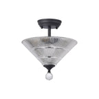 NLK16639 Tabion 2 Light Ceiling Light Graphite Clear