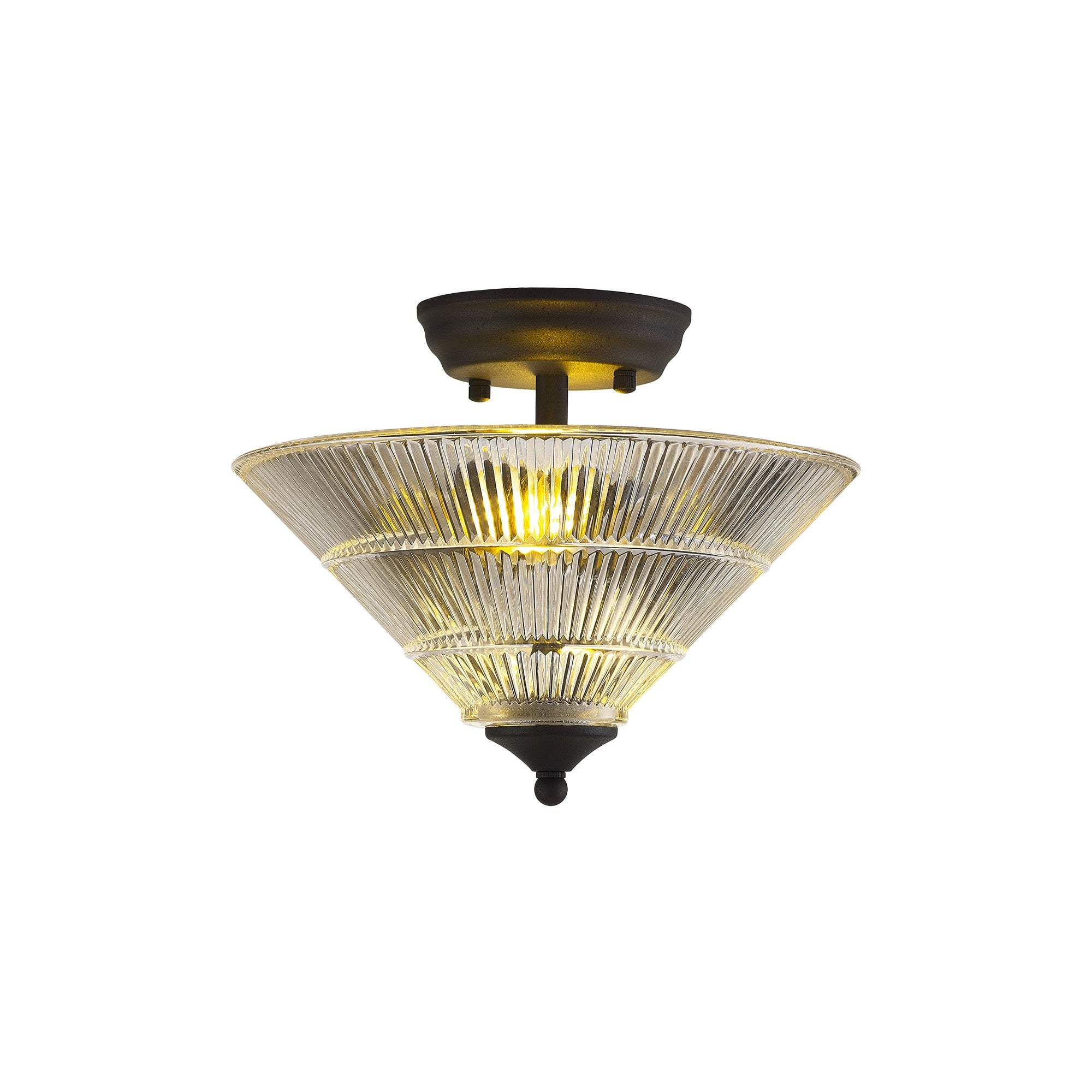 NLK16639 Tabion 2 Light Ceiling Light Graphite Clear