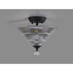NLK16639 Tabion 2 Light Ceiling Light Graphite Clear
