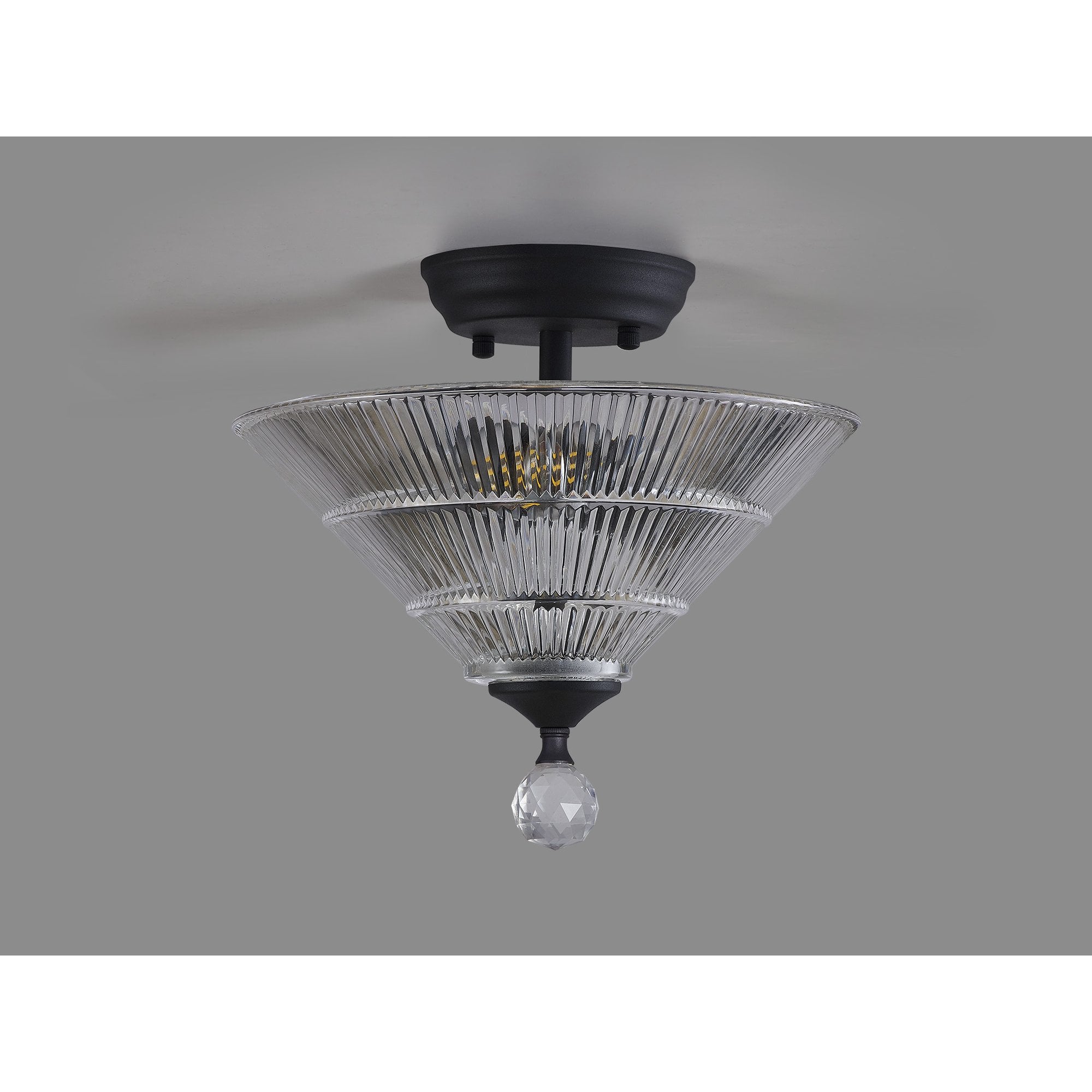 NLK16639 Tabion 2 Light Ceiling Light Graphite Clear