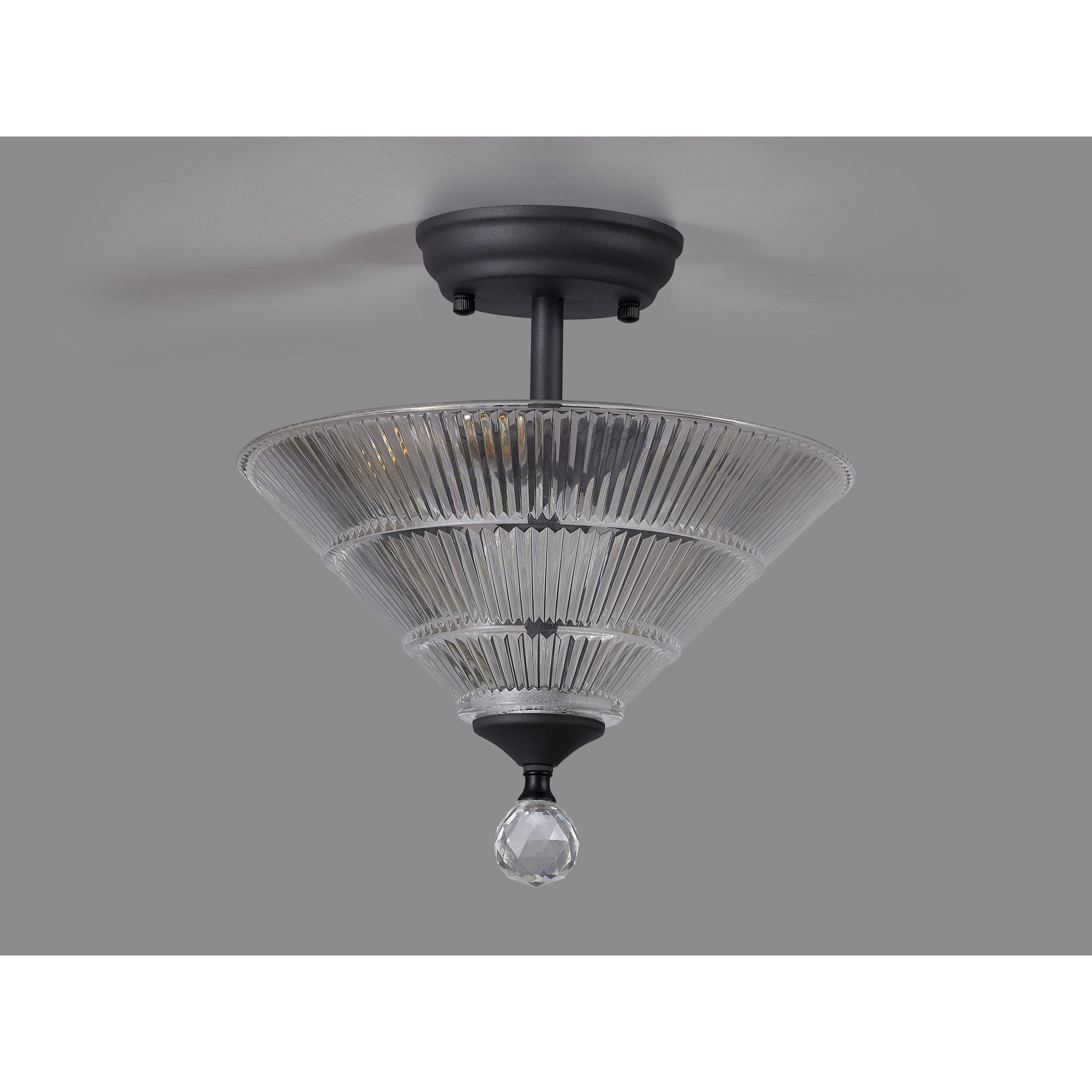 NLK16639 Tabion 2 Light Ceiling Light Graphite Clear