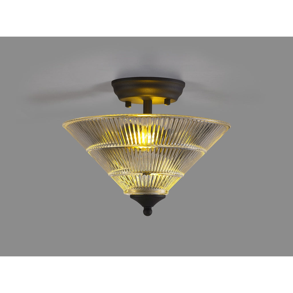 NLK16639 Tabion 2 Light Ceiling Light Graphite Clear