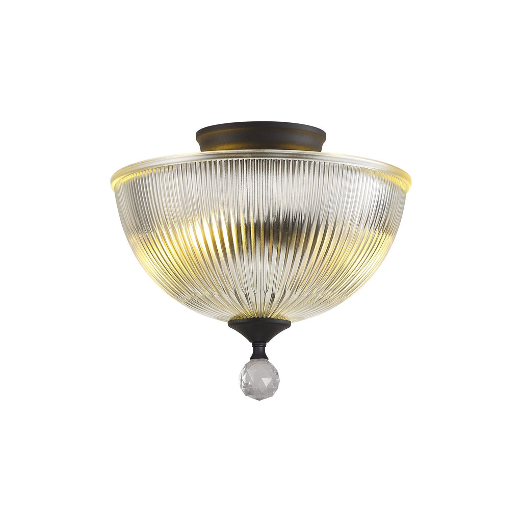 NLK16649 Tabion 2 Light Ceiling Light Graphite Clear