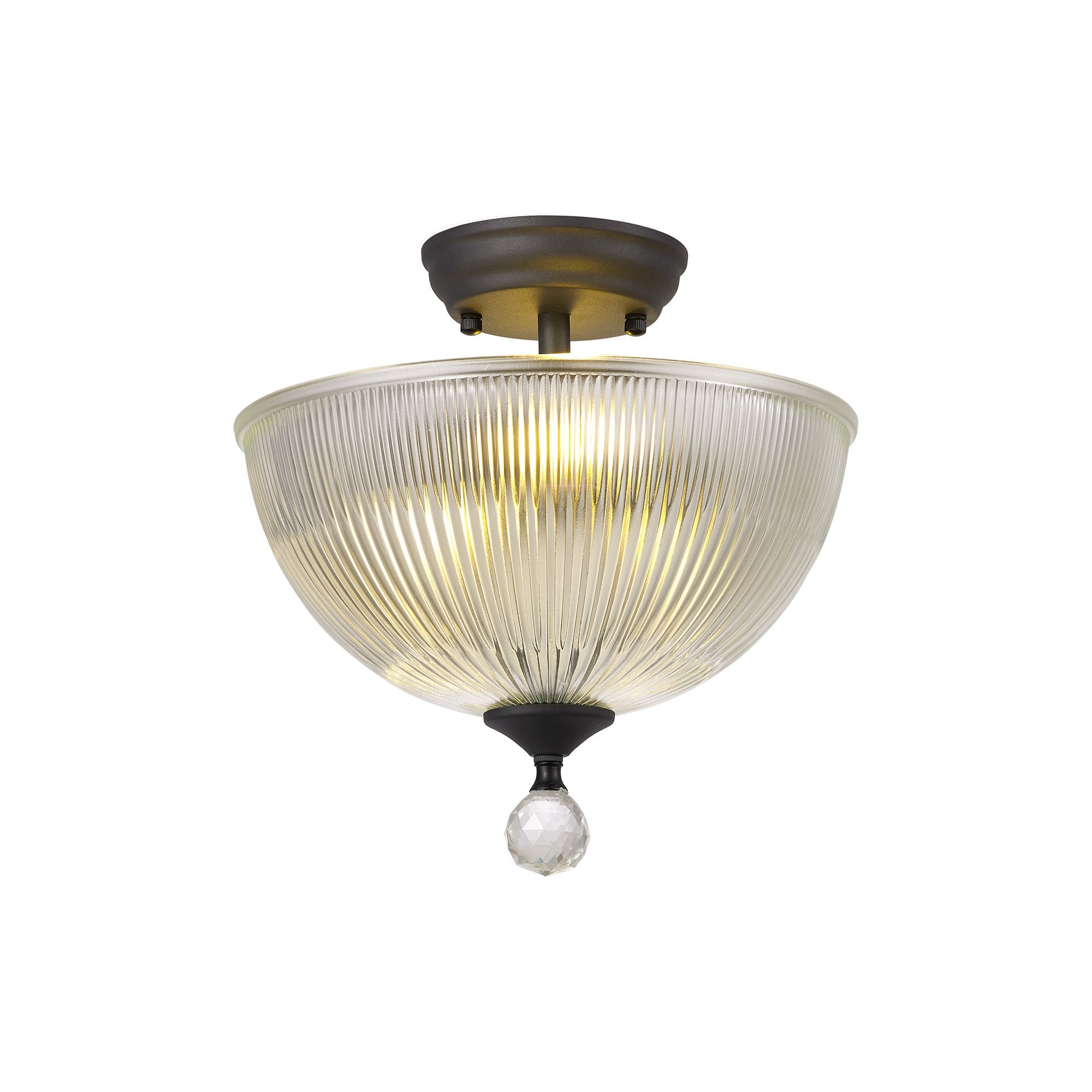 NLK16649 Tabion 2 Light Ceiling Light Graphite Clear