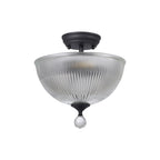 NLK16649 Tabion 2 Light Ceiling Light Graphite Clear