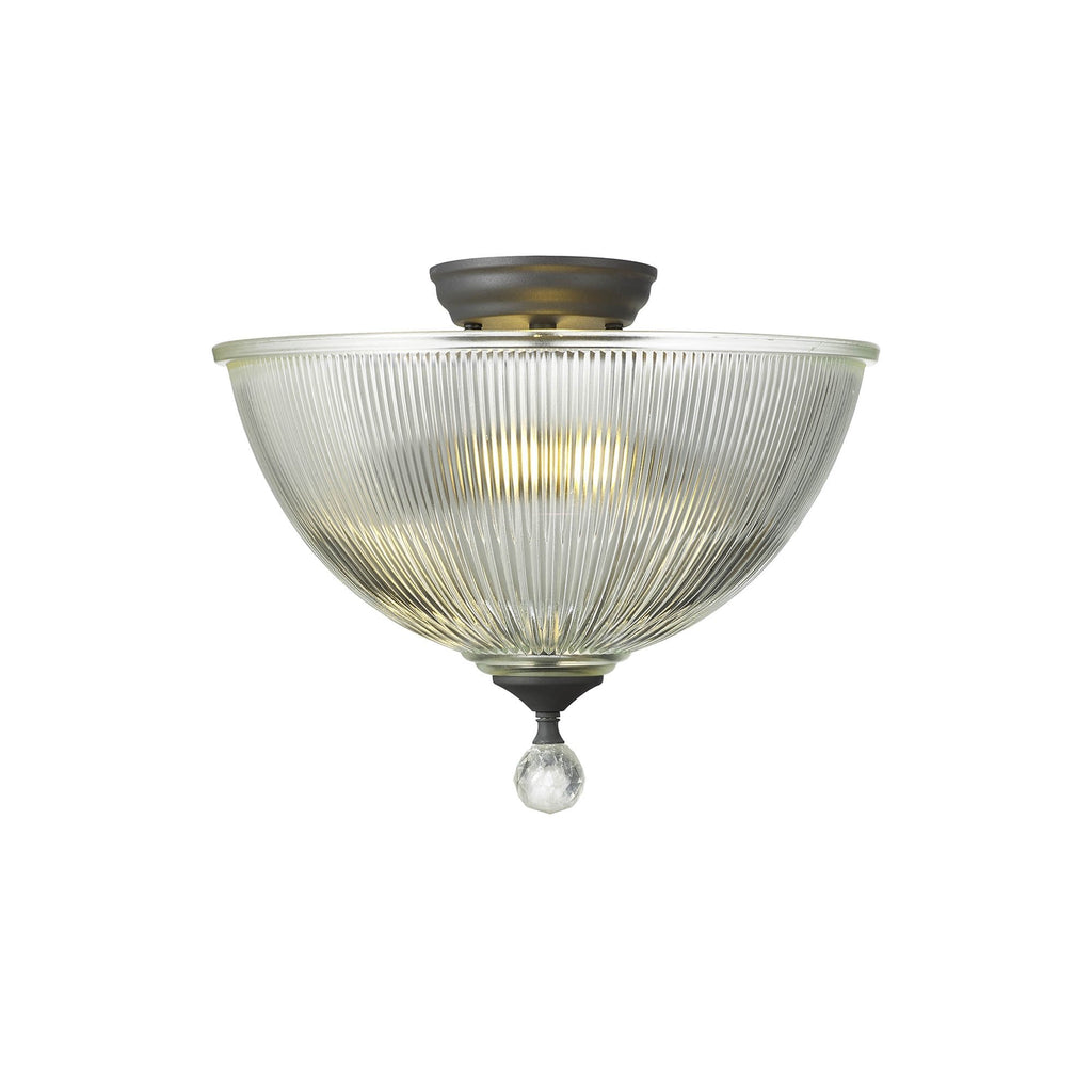 NLK16659 Tabion 2 Light Ceiling Light Graphite Clear
