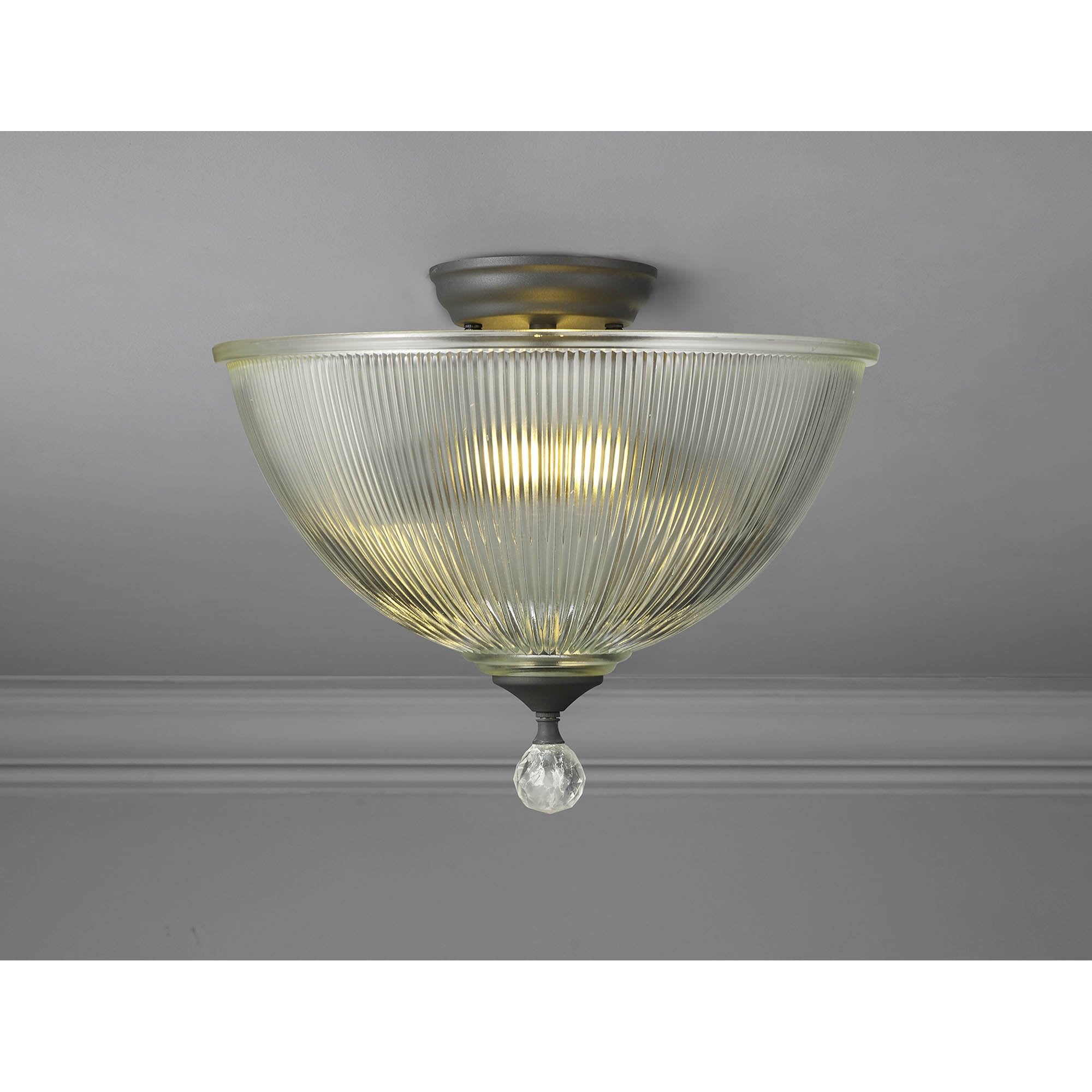 NLK16659 Tabion 2 Light Ceiling Light Graphite Clear