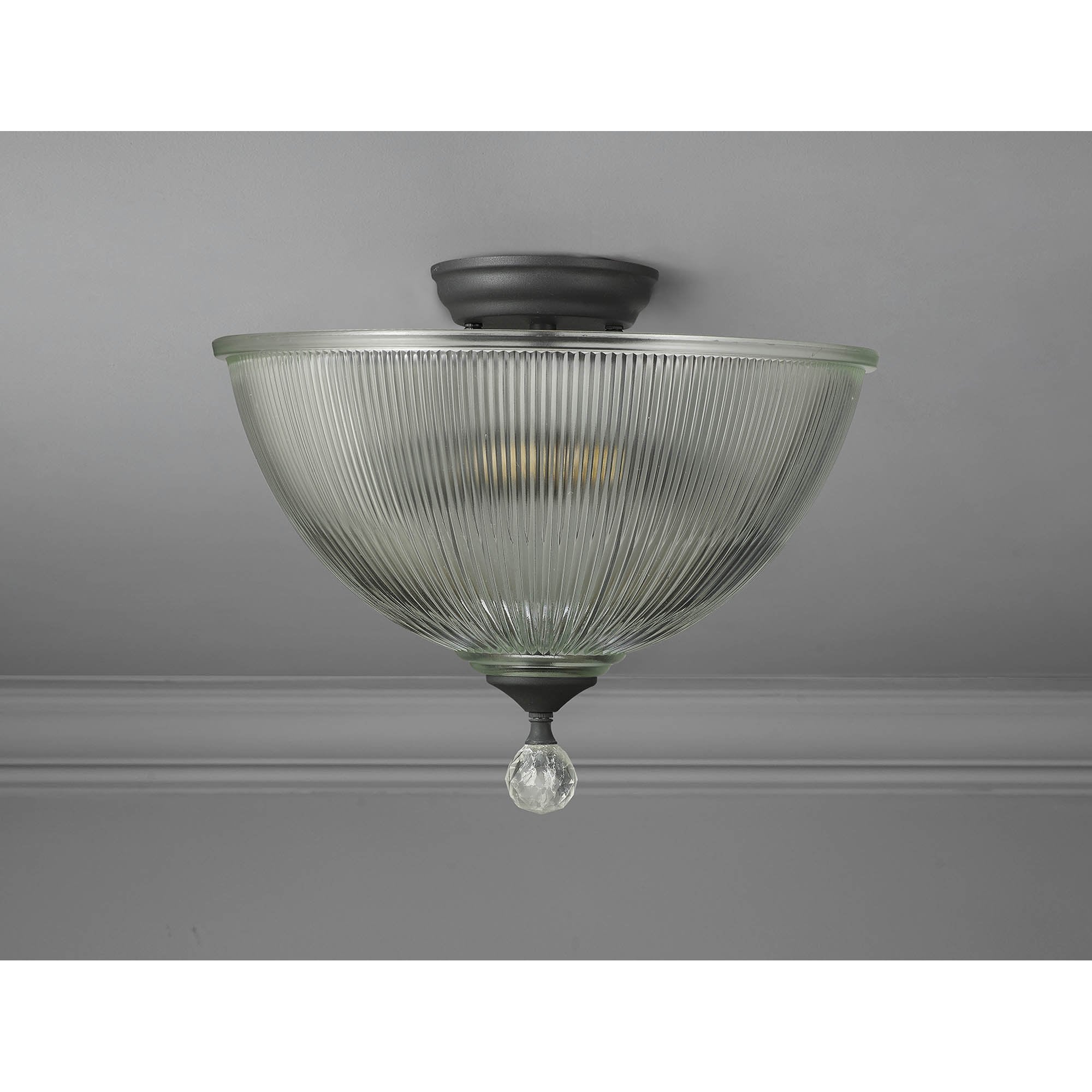 NLK16659 Tabion 2 Light Ceiling Light Graphite Clear