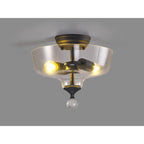 NLK16669 Tabion 2 Light Ceiling Light Graphite Clear