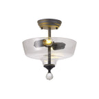 NLK16669 Tabion 2 Light Ceiling Light Graphite Clear